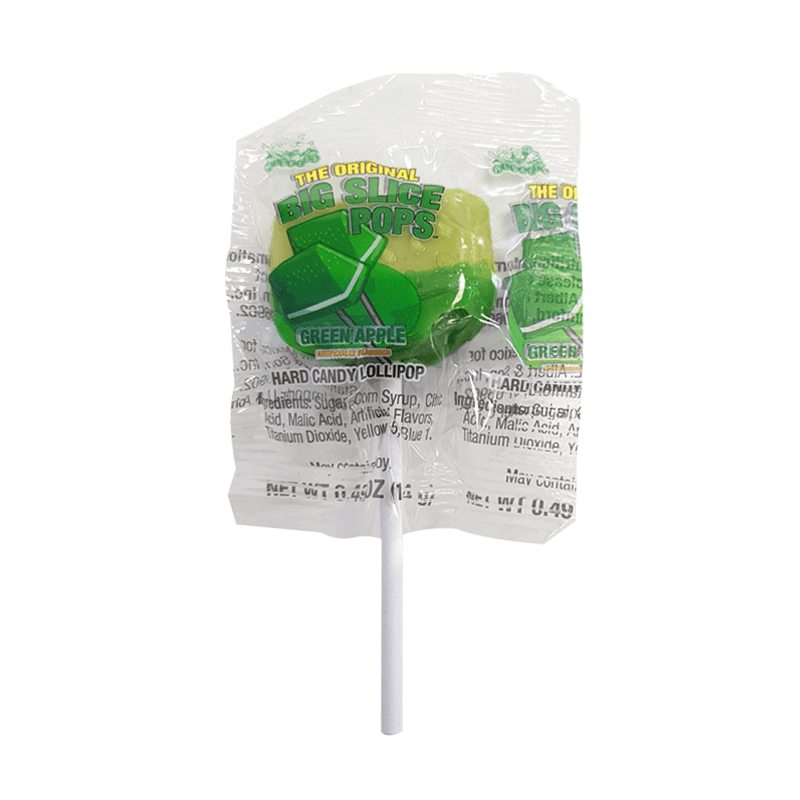 Alberts Big Slice Pops Green Apple  0.42oz (11.9g)  4 pack (US)
