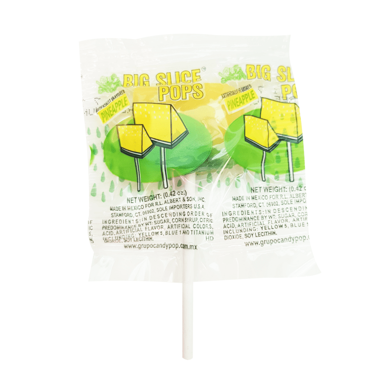 Alberts Big Slice Pops Pineapple  0.42oz (11.9g) 4 pack  (US)