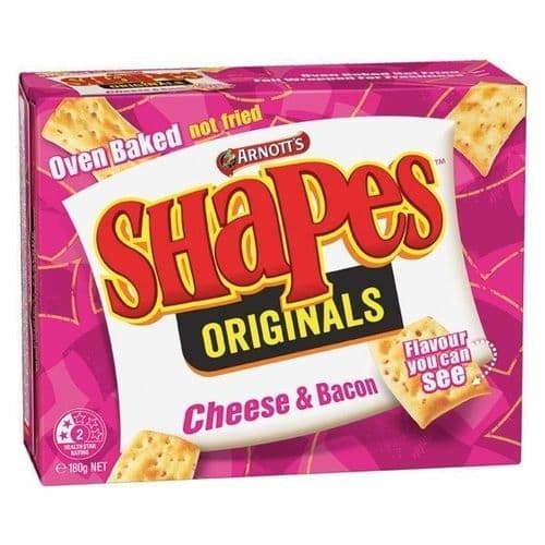 Arnotts Shapes Cheese & Bacon 180g( Australia )