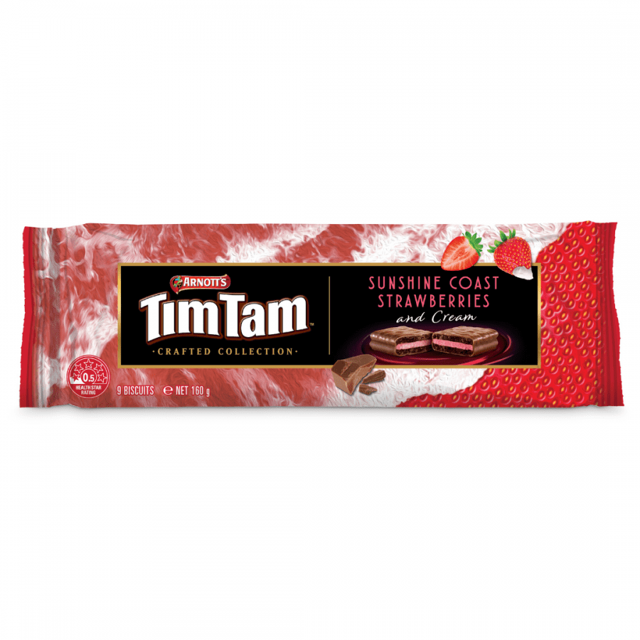Arnotts Tim Tam Crafted Collection - Sunshine Coast Strawberries & Cream (175g)( Australia )