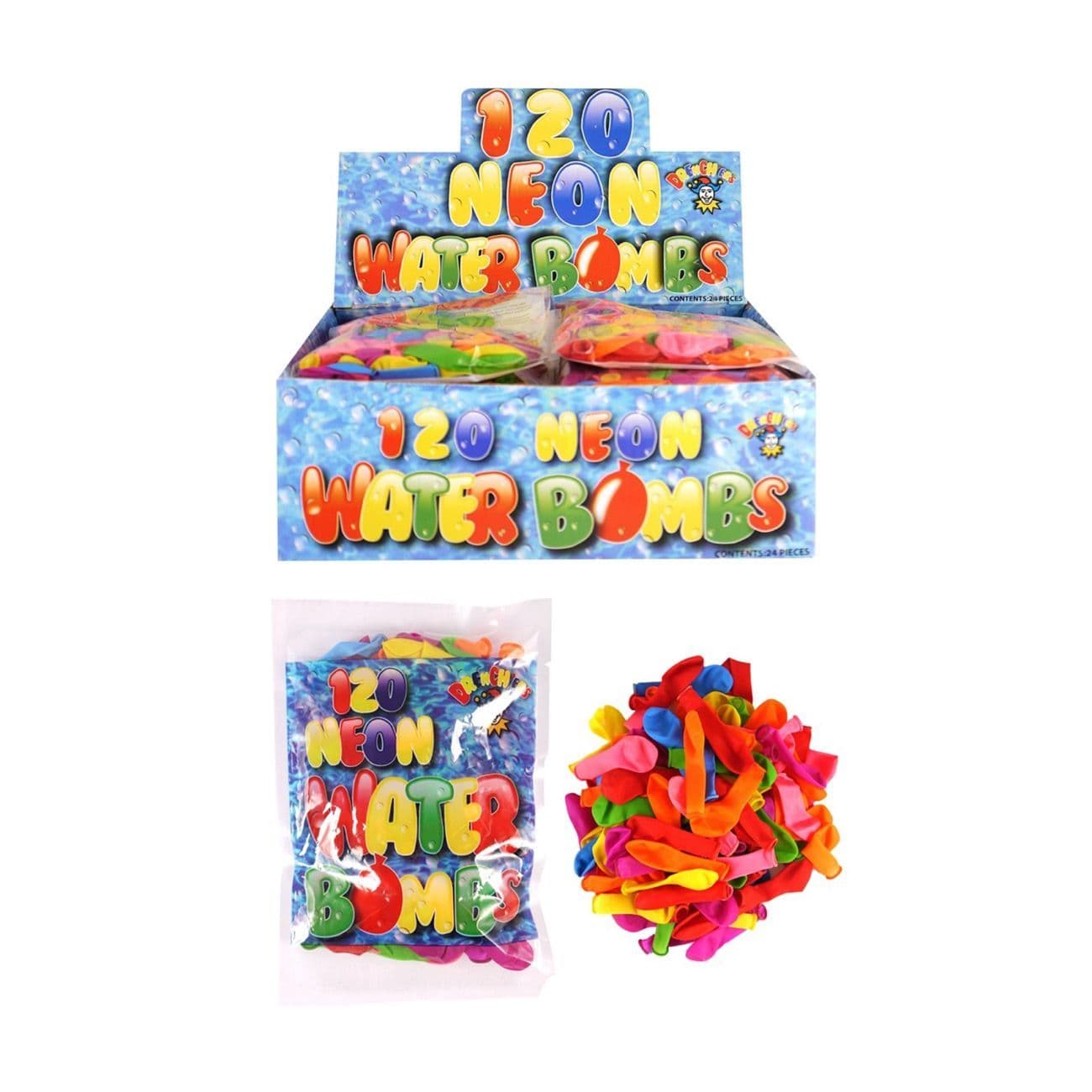Assorted Neon Waterbombs pack 120