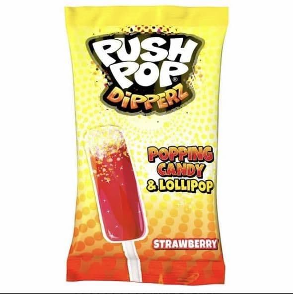 Bazooka Push Pop Dipperz Full Box 48  ( UK )  BB Dated October 2024