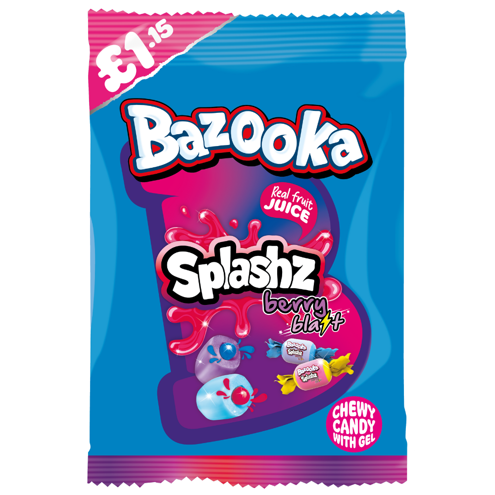 Bazooka Splashz Berry Blast Bag 120g ( UK )