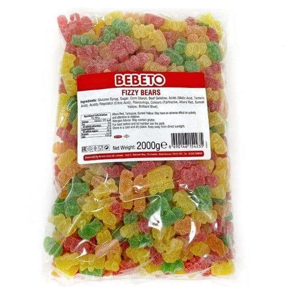 Bebeto Fizzy Bears 100g  ( Turkey )