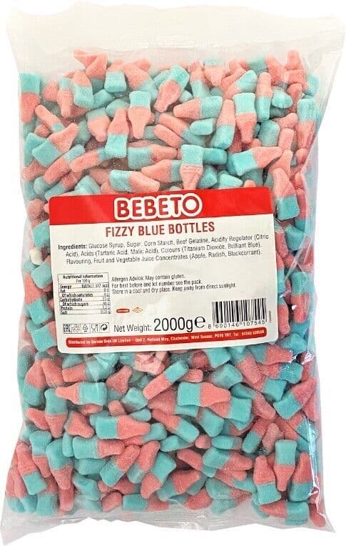 Bebeto Fizzy Blue Bottles 100g  ( Turkey )