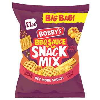 Bobby's BBQ Sauce Snack Mix  bag (UK)