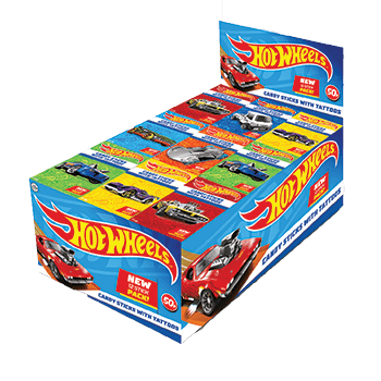 Bobby's  Hot Wheels Candy Sticks with Tattoo (UK)