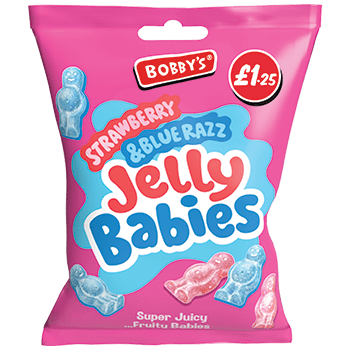 Bobby's Strawberry & Blue Razz Jelly Babies  ( UK )