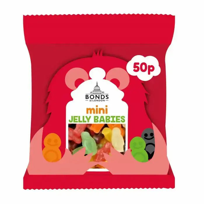 Bonds Mini Jelly Babies 50g packet(UK)