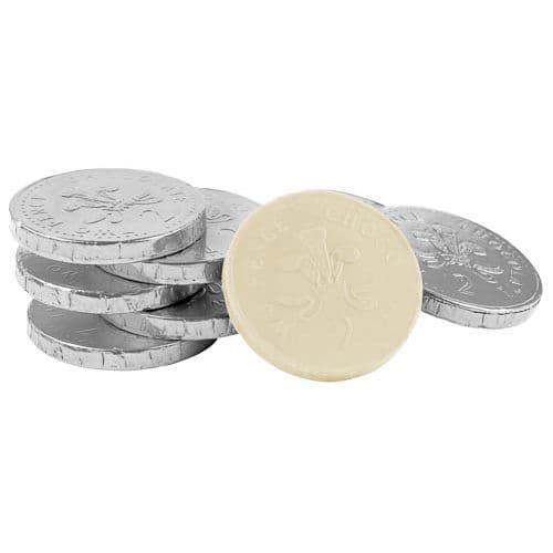 Bonds White Chocolate Silver Coins 100g  ( UK )