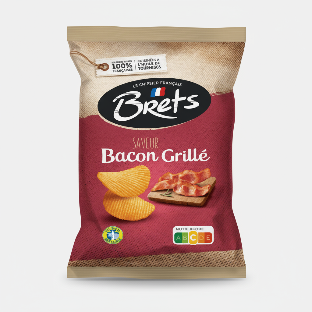 Brets Crisp Grilled Bacon flavor 125g  ( France )