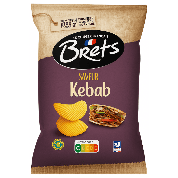 Brets Kebab Flavour crisp125g ( France )