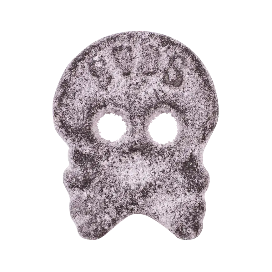 Bubs Vegan Large Salty Liquorice Skulls ( Sweden )