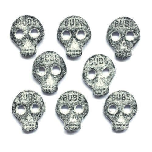 Bubs Vegan Mini Salty Liquorice Skulls 100g( Sweden )