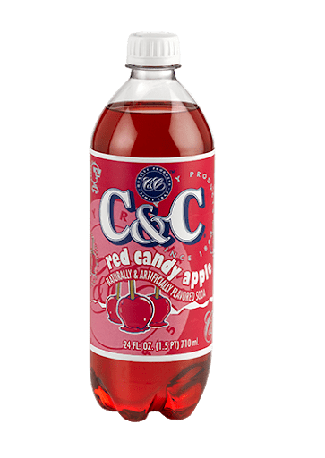 C&C Soda Red Candy Apple Bottle 710ml  (US)