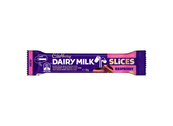 Cadbury Dairy Milk  Slices Raspberry 50g (  Australia )