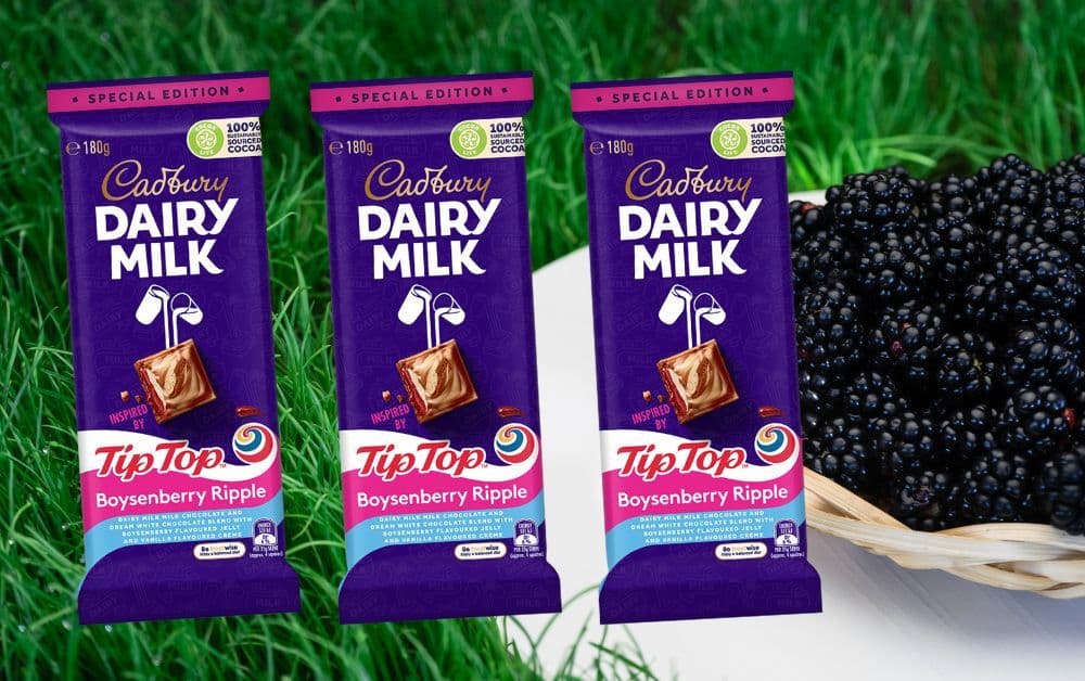 Cadbury Dairy Milk Tip Top Boysenberry Ripple (180g) ( New Zealand )