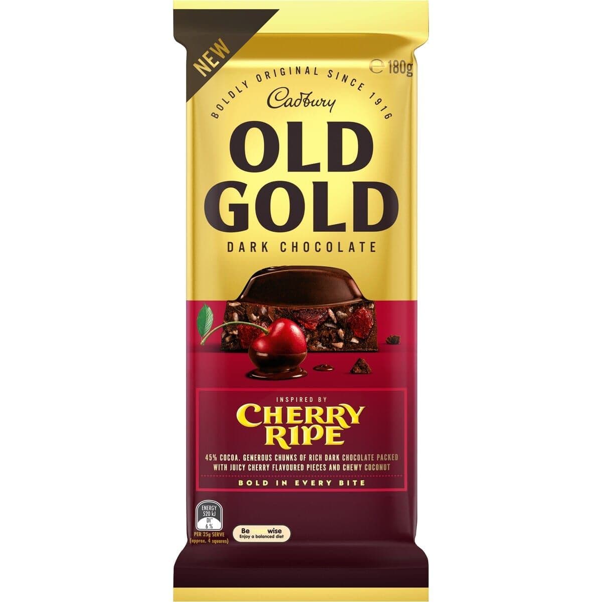 Cadbury Old Gold Cherry Ripe 180g  ( Australia )
