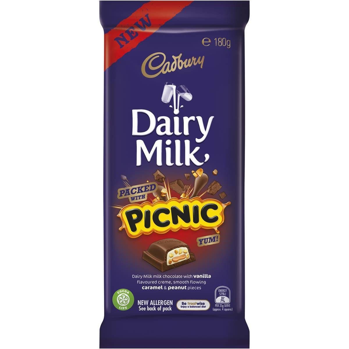 Cadbury Picnic 180g Bar ( Australian )