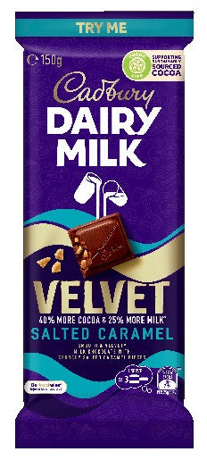 Cadbury Velvet Salted Caramel 150g  ( Australia )