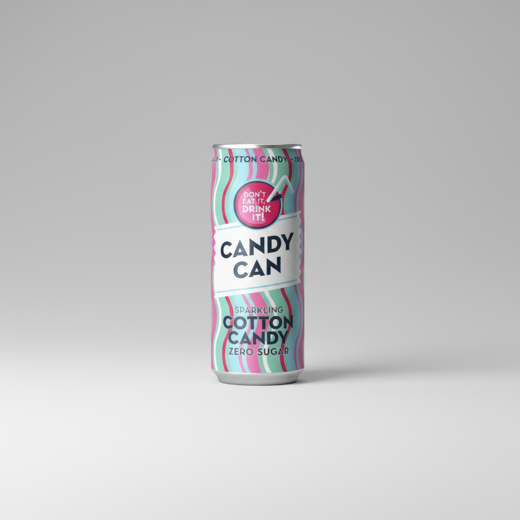 Candy Can Sparkling Cotton Candy Zero Sugar 330ml ( Netherlands )