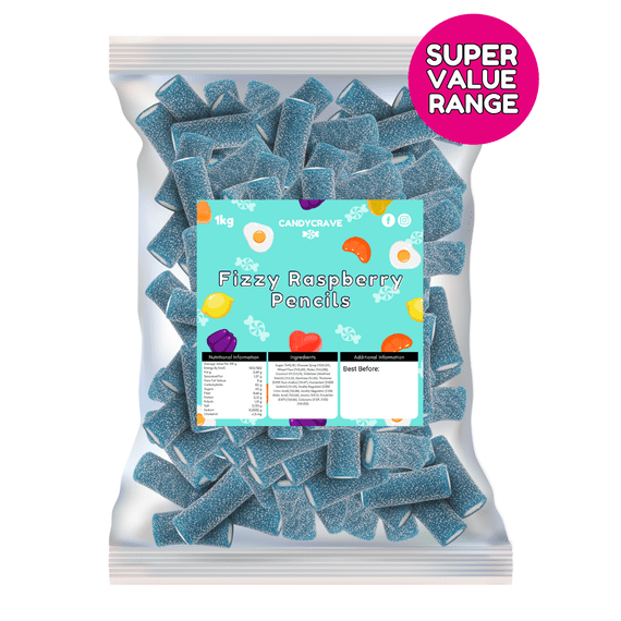 Candycrave Super Value Fizzy Raspberry Pencils ( UK )