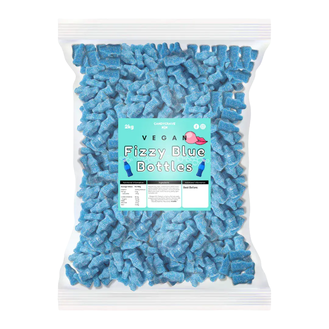 Candycrave Vegan Fizzy Blue Bottles  ( UK )