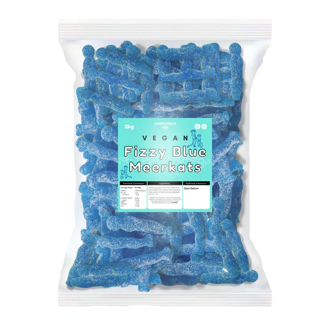 Candycrave Vegan Fizzy Blue Meerkats  ( UK )