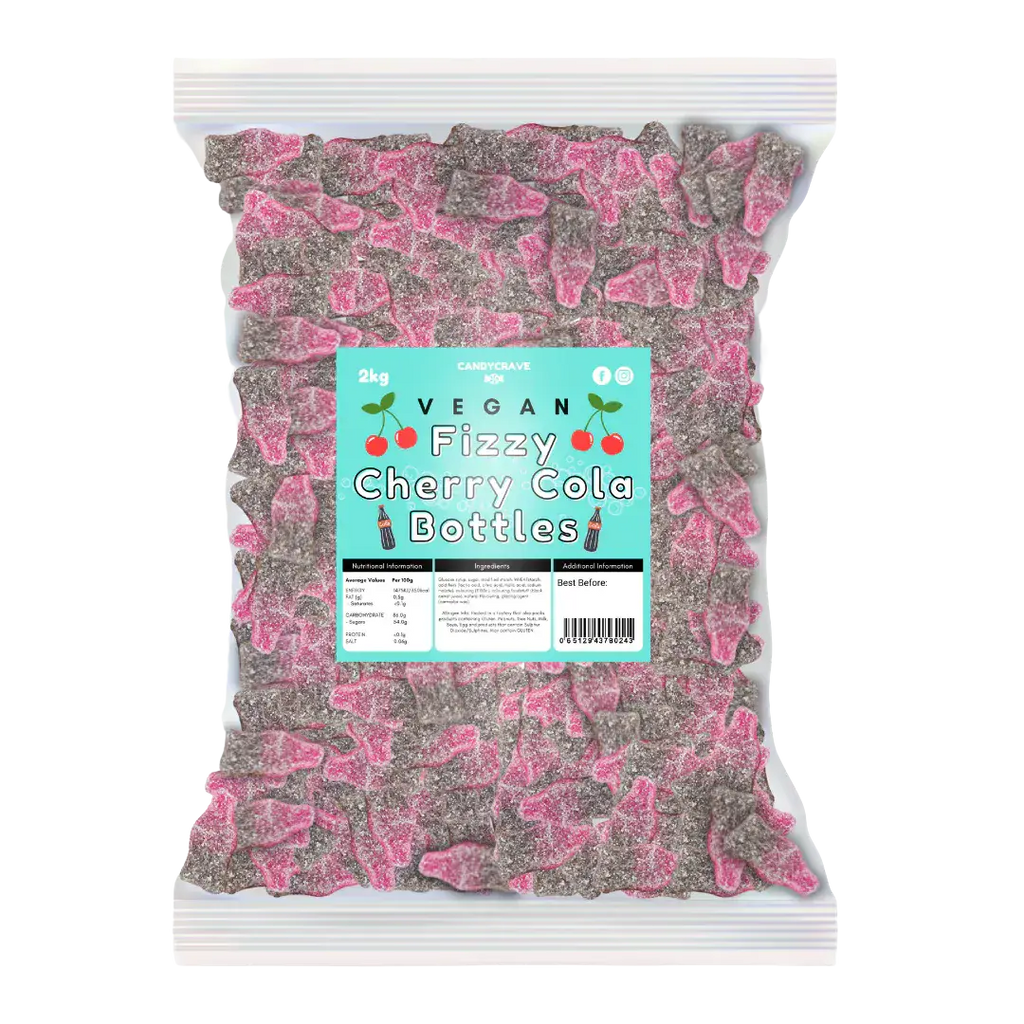 Candycrave Vegan Fizzy Cherry Cola Bottles  ( UK )