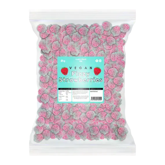 Candycrave Vegan Fizzy Strawberries  ( UK )