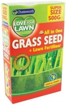 Chatsworth All In One Grass Lawn Seed & Fertiliser 500g