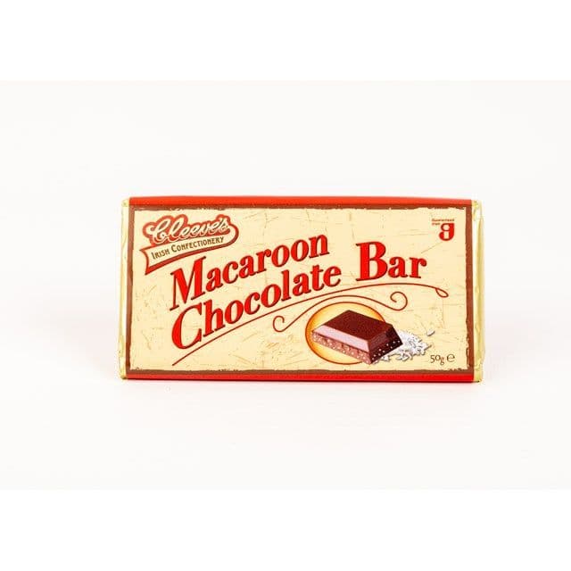 Cleeves Irish Macaroon Bar Milk Chocolate 50g  ( Ireland )