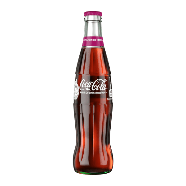 Coca Cola British Columbia  Raspberry 12fl.oz (355ml) Glass Bottle ( Canada ) )