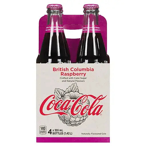Coca Cola British Columbia  Raspberry 12fl.oz (355ml) Glass Bottle ( Canada ) )