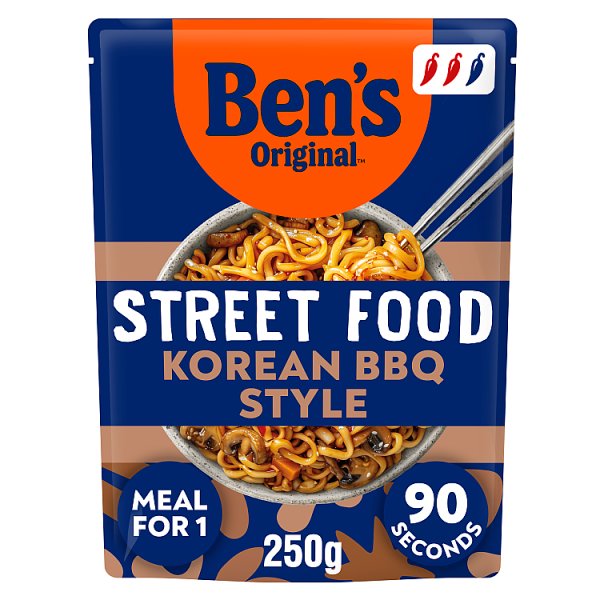 Bens Original Street Food Korean BBQ Noodles Ready Meal 250g ( UK )