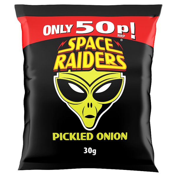 Space Raiders Pickled Onion Crisps 30g ( UK )