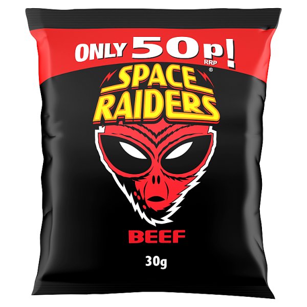 Space Raiders Beef Crisps 30g ( UK )