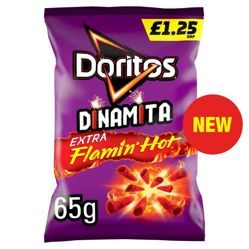 Doritos Dinamita Extra Flamin Hot Crisps  65g  (UK)