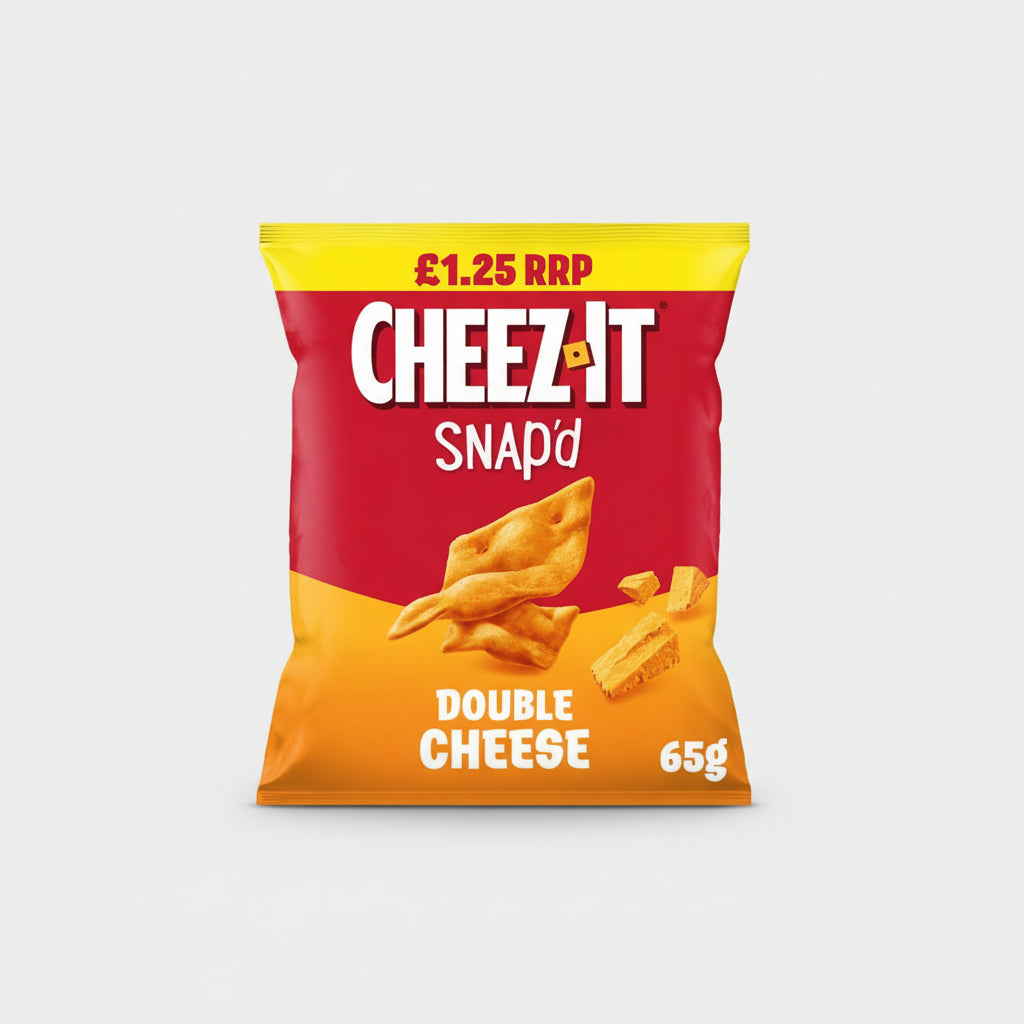 Cheez-It Double Cheese Thin & Crispy Baked Snacks 65g ( UK )  BB Dated 22nd December 2025