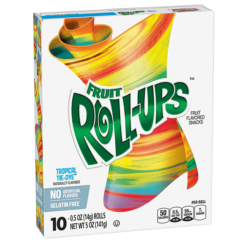 Generall Mills Fruit Roll-ups Tropical Tie-Dye 5oz (141g)  ( US )