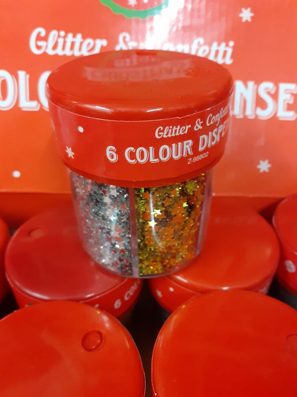 Glitter & Confetti 6 Colour Dispenser
