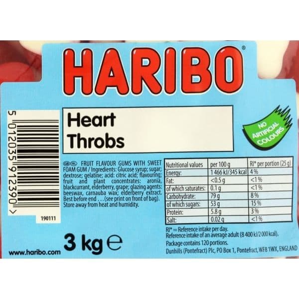 Haribo Heart Throbs  (UK)