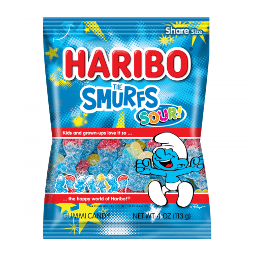 Haribo Sour Smurfs 4oz  ( 113g ) (US)