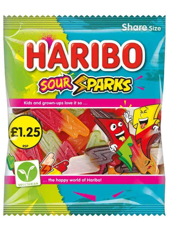 Haribo Sour Sparks Share Bag 140g (UK)