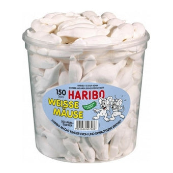 Haribo  White Foam Mice 100g ( Netherlands / Belguim )