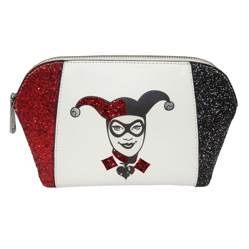 Harley Quinn Red White & Black Makeup / Wash Bag