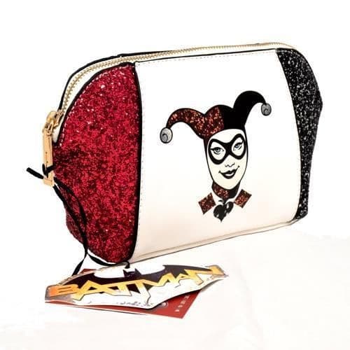 Harley Quinn Red White & Black Makeup / Wash Bag
