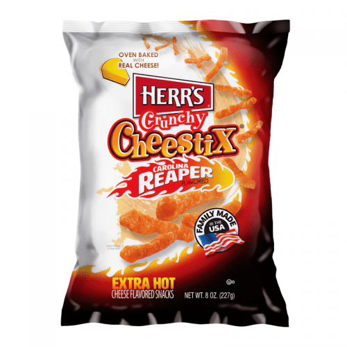 Herr's Carolina Reaper Crunchy Cheestix 8oz  227g (US)