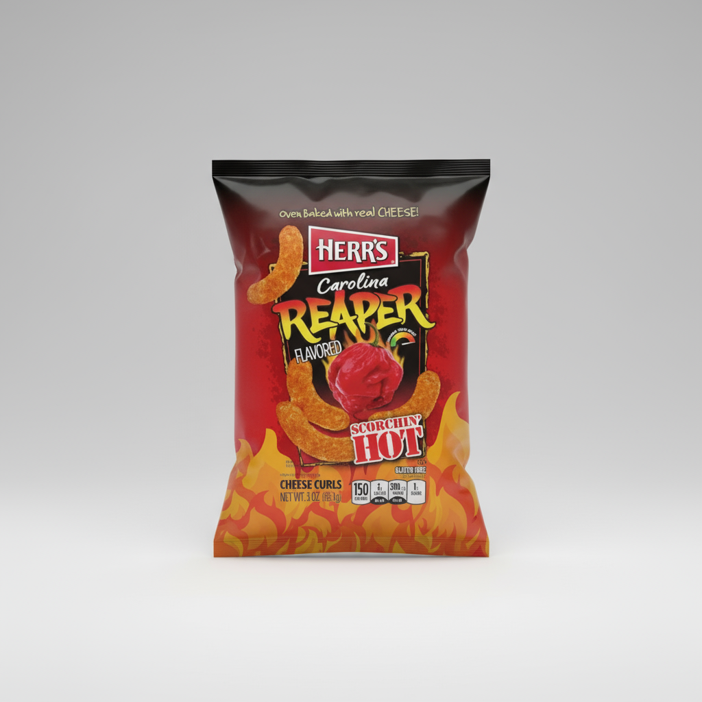Herr's Carolina Reaper Flavoured Cheese Curls 3oz (85g) ( US )