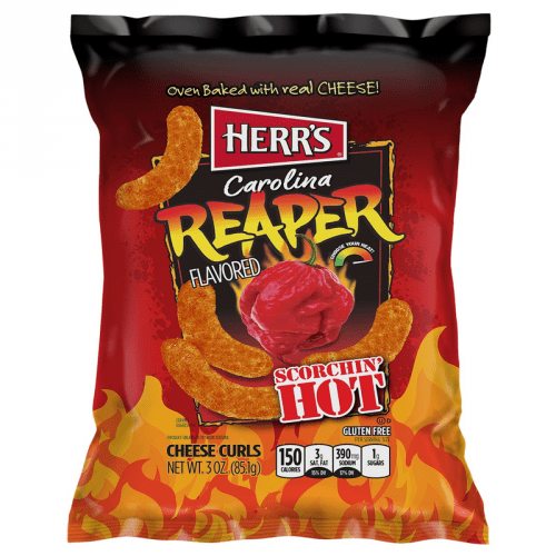 Herr's Carolina Reaper Flavoured Cheese Curls - 6.5oz  (US)